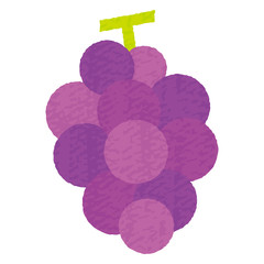 手描き風かわいいぶどう-Grape vector art