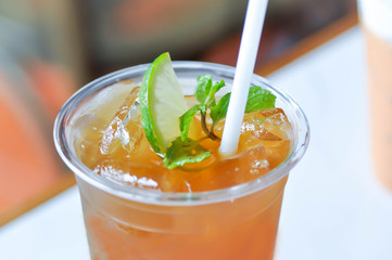 lemon tea or mango tea