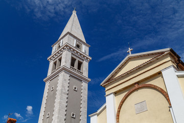 Obraz premium Old church in Vrsar town, Istria, Croatia