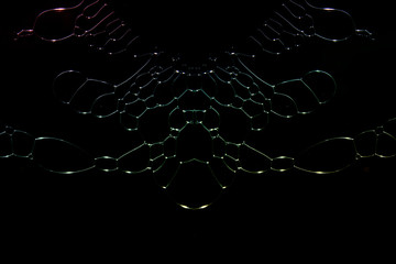 Bubbles abstract on black background