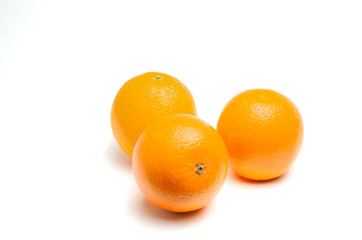 oranges on white background