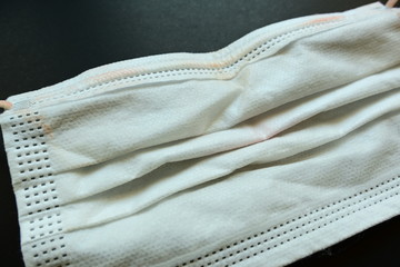 dirty used medical hygiene face mask