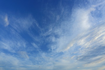 dramatic white cloud on blue sky, nature background