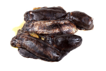 Two sea cucumbers (cucumaria)