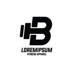 Letter B Fitness Apparel Logo