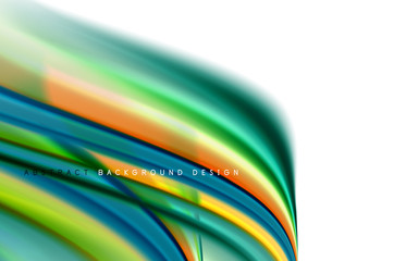 Abstract background - fluid color gradient waves, with dynamic motion line effect. Vector Illustration For Wallpaper, Banner, Background, Card, Book Illustration, landing page