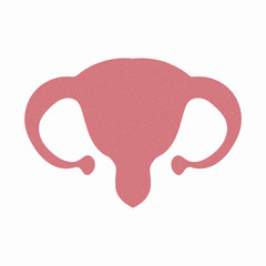 womb vector design. digital hand drawn style. grain texture