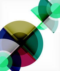 Obraz premium Abstract background, circle and triangle design round shapes overlapping. Geometric trendy template. Vector Illustration For Wallpaper, Banner, Background, Card, Book Illustration, landing page