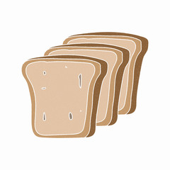 bread vector design. digital hand drawn style. grain texture