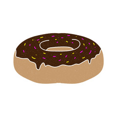 donuts vector design. digital hand drawn style. grain texture