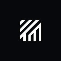  Minimal elegant monogram art logo. Outstanding professional trendy awesome artistic TM MT initial based Alphabet icon logo. Premium Business logo White color on black background
