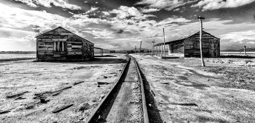 Fototapeta premium railway in the tropical beach