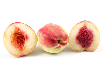 Nectarine with a halves