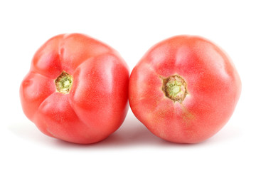 Two red tomatoes