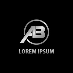 Letter AB logo design vector