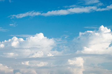 Beautiful white clouds in the sky.