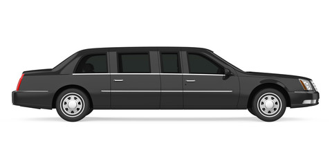 Luxury Limousine Car Isolated