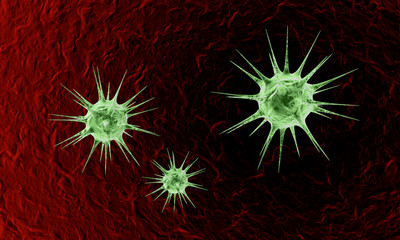 Corona virus strain 2019 (2019-nCoV) 3D medical illustration. Microscopic view of a floating cell, flu virus, corona virus strain syndrome, severe acute respiratory. 3d rendering.