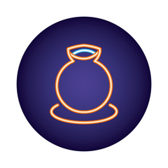 water jar neon light style icon