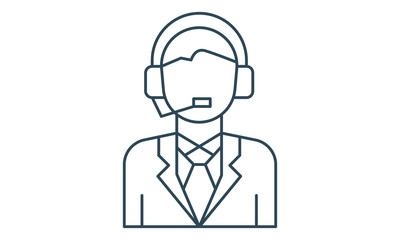 Operator icon for customer service and communication services