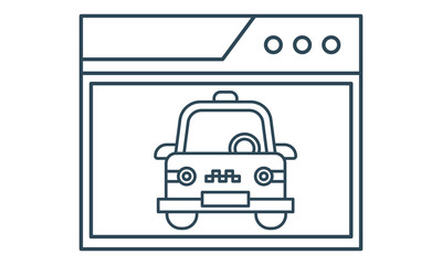 Taxi website icon. taxi software concept vector illustration.