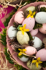 Spring easter wreath decoration, background