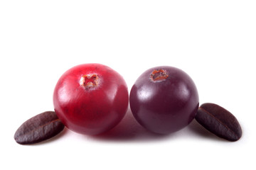 Two cranberries