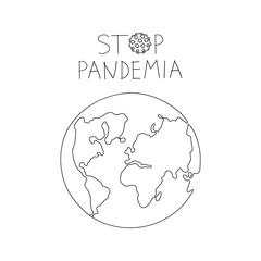 Whole world battles Coronavirus outbreak. Human pandemia. Coronavirus 2019-nC0V Outbreak. The virus attacks the respiratory tract, pandemic medical health risk