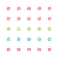 bundle of flowers block and line style