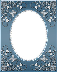 Abstract frame glass butterfly