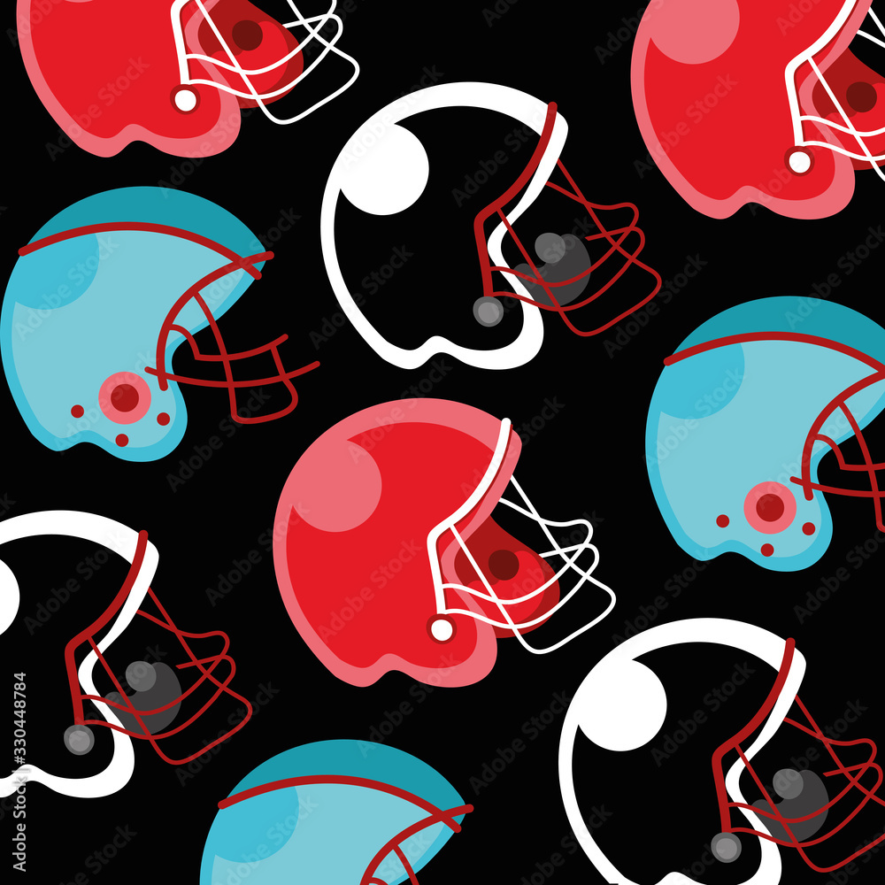 Sticker american football sport helmets pattern