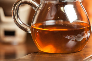 chinese tea accessories on the table