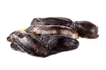 Two sea cucumbers (cucumaria)