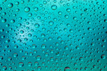 Drops texture. Wet water on glass background. Bubble pattern.