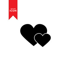 Heart icon vector. Love symbol illustration. Valentine's Day sign, emblem isolated on white background, Trendy flat design style.