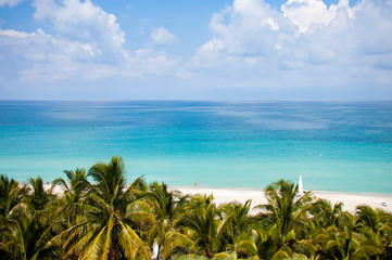 View to the beach and Straits of Florida, Varadero, Cuba