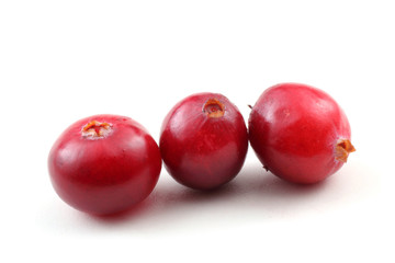 Fototapeta na wymiar Three cranberries