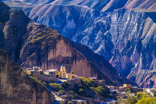 IRUYA, ARGENTINA. The small remote village is hidden deep in a canyon near the border to Bolivia