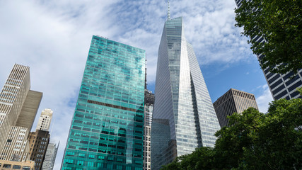 Fototapeta na wymiar New York, NY, USA. Views of skyscrapers and buildings. Modern and contemporary design