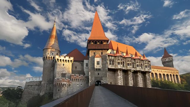 Dracula's Hunedoara Castle, iconic touristic destination in Romania