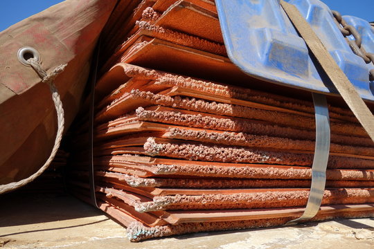 Plates Of Copper On A Lorry