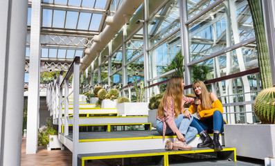 Two friends walk through a park and tell each other their secrets