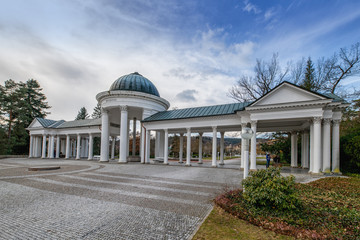 Colonnade of cold mineral water springs Caroline and Rudolf - Marianske Lazne (Marienbad) - great...