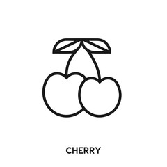 cherry vector line icon. Simple element illustration. cherry icon for your design. Can be used for web and mobile.
