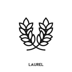 laurel vector line icon. Simple element illustration. laurel icon for your design. Can be used for web and mobile.