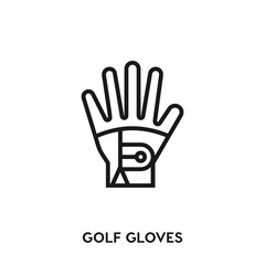 golf gloves vector line icon. Simple element illustration. golf gloves icon for your design. Can be used for web and mobile.