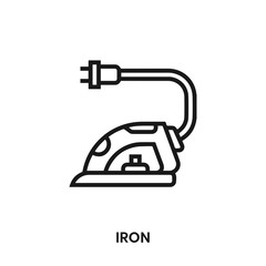 iron vector line icon. Simple element illustration. iron icon for your design. Can be used for web and mobile.