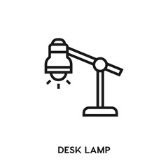 desk lamp vector line icon. Simple element illustration. desk lamp icon for your design. Can be used for web and mobile.
