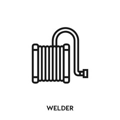 welder vector line icon. Simple element illustration. welder icon for your design. Can be used for web and mobile.