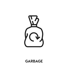 garbage vector line icon. Simple element illustration. garbage icon for your design. Can be used for web and mobile.